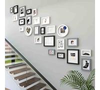 Multi Picture Frames For Wall,Photo Frame Set,Stairs Decor Photo Frames,Frames Can Be Displayed Independently And Arranged Freely,Suitable For Restaurant,Bar,Corridor Wall