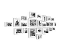 Multi Picture Photo Frames Wall Set 23PCS 176cm x 80cm Art Deco Home Gift (White)