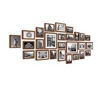 Multi Picture Photo Frames Wall Set 26 PCS 164cm x 74cm Home Deco Collage (Brown)