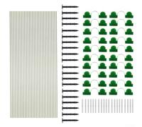 Multi-Piece Garden Hoop Kit for Constructing Custom-Sized Plant Tunnels Compatible with Frost Blankets Shade and Insect Screens (B)