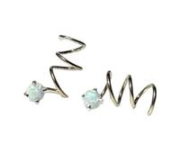 Multi-Piercing Spiral Twist Hoop Earrings - No Back Minimalist Illusion Arc Hoops for Women, Sophisticated Multi-Look Earring Set Golden