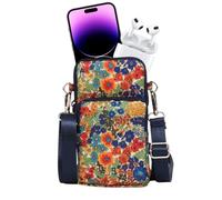 Multi-Pocket Adjustable Shoulder Strap Printed Phone Bag | Women's Wallet Phone Bag for Daily Travel, Beach, Party, Festivals, Campus and