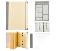 Multi-Pocket Document Organizer Folio with Labels Stickers Expandable File Binder for Important Papers Bills Certificates Home School Office Storage Solution