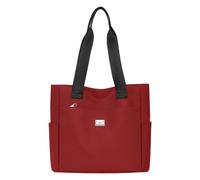 Multi-Pocket Nylon Shoulder Bag, Water Repellent Tote Purse with Zipper, Women's Large Capacity Handbag for Everyday Use