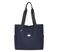 Multi-Pocket Nylon Shoulder Bag, Water Repellent Tote Purse with Zipper, Women's Large Capacity Handbag for Everyday Use