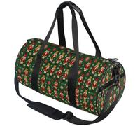 Multi Pocket Storage Cylindrical Travel for Men Women | Tear Proof Textile, Workout Fitness, Nutcracker Soldier Green Holiday