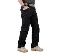 Multi-Pocket Tactical Pants,Men's Causal Tactical Pants,Men's Outdoor Cargo Work Combat Trousers,Walking Trousers for Men (Black,XL)