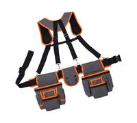 Multi Pocket Tool Organizers with Reinforced Oxford Fabric Shoulder Straps and Removable Accessory Pouches Tool Carriers with Tape Measure Slot