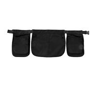 Multi Pocket Waist Bag, Adjustable Polyester Tool Pouch for Gardening and Outdoor Activities, Black Utility Belt with Zippered Compartments, 44x33cm