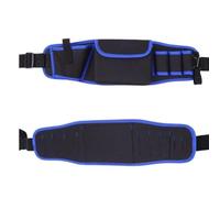 Multi-Pockets Tool Pouch for Electrician, Waist Work Belt Bag 600D Oxford Cloth 55 x 20 cm with Drill & Zipper Compartment Compatible with Building Trade Tools