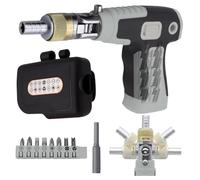 Multi-Point Ratchet Screwdriver - Precision Magnetic Bit, 14 Piece Bit Set, Ergonomic Handle, Reversible Action, Compact Design | Adjustable Angle Hand Tool