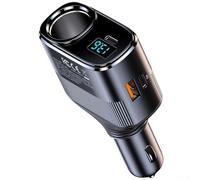 Multi Port Car Charger 45W 4-USB Quick Power | 45W total output, charges 4 devices at once, fast charging tech, fits most vehicles, black ABS build