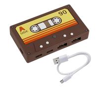 Multi Port USB 2.0 Adapter Dock A Quick Sync with Double USB C and USB Female Splitter for Data Transfer 480Mbps