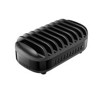 Multi Ports USB Charging Station Dock PD120W 5V 2.4A USB Fast Charger For Office Bar Tablet Fast Safe(Black With Cable)