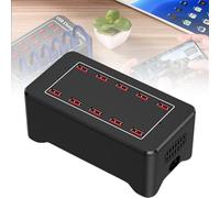 Multi Ports USB Desktop 10-Port 2.4A Smart Charger Charging 2.5h Fast Charging Intelligent Cooling Easy Carry Compatible with All USB Devices 100W