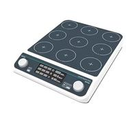 Multi-Position Magnetic Stirrer - 4/6/9 Stations with Sync/Async Control, LED Display, 50-1500RPM Speed & Timer (1Min-19H 59Min) for Labs(MMS9Pro)
