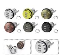 Multi Purpose 3 Digit Digital Lock for Securing All Types of Storage Spaces (Red Bronze)