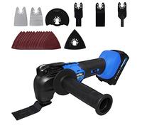 Multi-Purpose 300W Cordless Oscillating Tool Kit Brushless 1.5Ah Li-ion Battery and Charger, Rechargeable Oscillating Multi Tools, 6 Variable Speed, 4° Oscillation Angle with Saw Blades, Accessories