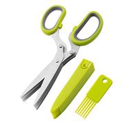 Multi Purpose 5-Storey Kitchen Multi-Layer Scissors, Onion Cutter, Lavender Spice Kitchen, Kitchen Tools, Cutting, with Safety Cover and Cleaning Comb