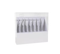 Multi Purpose 8 Slot Tweezers Case Compact Tweezer Storage Clear Lid Tweezer Stand For Nails Technicians And Hobbyists
