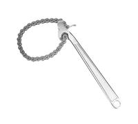 Multi Purpose Adjustable Chain Belt Oil Filter Removal Wrench Fine Tooth Jaw Reversible Style Pipe Fitter Spanner Fine Tooth Grip Nylon Strip Base Belt Adjustable Oil Filter Installation and Removal