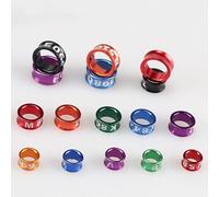 Multi-Purpose Aluminum Bird Ring - Closed Leg Ring for Parrots, Pigeons, Cockatoos, Multiple Sizes 6mm colors randomly mixed 50 pieces