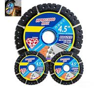 Multi-Purpose angle grinder discs, 115mm/4.5" Saw Blades, Heavy Duty Angle Grinder Discs tile cutting disc, 1.2mm/0.05" Ultra Thin Wheel Disc, Dry/Wet Cutting for Concrete, Steel, PVC, and Wood (3PCS)