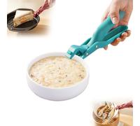 Multi-Purpose Anti-Scald Bowl Holder Clip for Kitchen, Silicone Non-Slip Heat Resistant Hot Plate Gripper, Hot Plate Tongs & Anti-Scald Clip for Toaster Oven, Pizza Pan & Serving Dishes (Green)