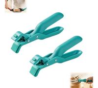 Multi-Purpose Anti-Scald Bowl Holder Clip for Kitchen, Silicone Non-Slip Heat Resistant Hot Plate Gripper, Hot Plate Tongs & Anti-Scald Clip for Toaster Oven, Pizza Pan & Serving Dishes (2PCS Green)