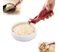 Multi-Purpose Anti-Scald Bowl Holder Clip,Silicone Non-Slip Heat Insulation Anti-Scald Clip,Hot Plate Gripper Tongs,Hand Guard Labor-Saving Bowl Clamp,Hot Bowl Gripper Clips for Kitchen (Red)