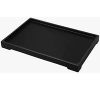 Multi-Purpose Bathroom Tray - Stylish Toilet Tank Organizer Sink Countertop Vanity Tray, Home Decor Space Saving Clutter Free Organizer Easy Clean - Marble Look Modern Bathroom Organizer (Black L)