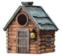 Multi-Purpose Bird Nesting Box Wooden Bird House Birds Boxes for Outside and Garden, Durable Natural Resin Hanging Outdoor Nest Box For Robins, Budgies Sparrows and Other Wild Birds