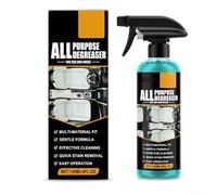 Multi-Purpose Car Degreaser Spray, Fast-Acting Interior Cleaner for Seats and Door Panels, Powerful Grease Remover with Refreshing Lemon Scent for Auto and Home