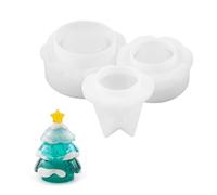 Multi Purpose Christmas Tree Silicone Jar Mold Sturdy Silicone Jar Mold for Handmade Christmas Tree Storage Jars Handmade Soap Molds