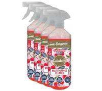 Multi-Purpose Cleaner - 500ml x Pack of 4 - Black Cherry Merlot - Effective In Killing 99.9% of Bacteria and Viruses Without Leaving Any Harsh Chemical Residue