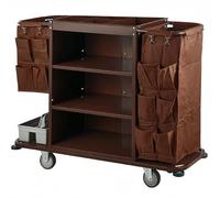 Multi Purpose Cleaning Cart with Removable Canvas Bags & Locking Wheels Ideal for Hotel & Apartment Cleaning H Sle Service Trolley