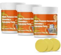 Multi-Purpose Coconut Oil Cleaning & Polishing Paste,Coconut Oil Cleaning Paste,Powerful All Purpose Cleaner,Kitchen Cleaning Paste (3)