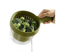 Multi Purpose Colander, Two Tier Strainer Basket, Fruit and Vegetable Cleaner with Easy Drain, Removable Kitchen Bowl with Soft Grip Design, Veggie Washer for Restaurant and Outdoor
