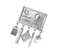 Multi Purpose Compasses Design Brooch Pin Can Serve As Stylish Accessory or Study Desk Ornament Ideal for Learners Desk Decors Pin