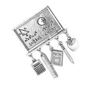 Multi Purpose Compasses Design Brooch Pin Can Serve As Stylish Accessory or Study Desk Ornament Ideal for Learners Premium Alloy Compasses Brooch Pin Sturdy Design for Back to School Season As a Pin