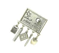 Multi Purpose Compasses Design Brooch Pin Can Serve As Stylish Accessory or Study Desk Ornament Ideal for Learners Creative Gift Pin