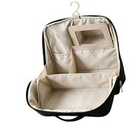 Multi Purpose Cosmetic Holder with Integrated Sparkling Panel and Adjustable Hooks Great for Keeping Beauty Products Well Arranged Bathroom Hanging Toiletry Bag