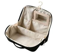 Multi Purpose Cosmetic Holder with Integrated Sparkling Panel and Adjustable Hooks Great for Keeping Beauty Products Well Arranged Bathroom Hanging Toiletry Bag