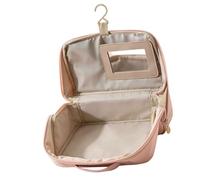 Multi Purpose Cosmetic Holder with Integrated Sparkling Panel and Adjustable Hooks Great for Keeping Beauty Products Well Arranged Bathroom Hanging Toiletry Bag