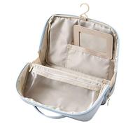 Multi Purpose Cosmetic Holder with Integrated Sparkling Panel and Adjustable Hooks Great for Keeping Beauty Products Well Arranged Cosmetic Bag with Makeup Bag Makeup Travel Portable Case Toiletry