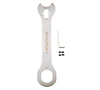Multi-purpose cycle Bottom Bracket Wrench, Stainless Steel Bike Repair Tool, Spanner for 16mm/36mm Bottom Brackets & 44-48mm Lockrings, Universal Bike Maintenance Tool for street outdoor Cycling