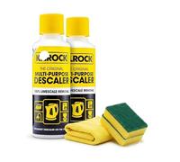 Multi-Purpose Descaler 250ml (Pack of 2) - Powerful Limescale Remover for Kettles, Coffee Machines, Showers & Taps | Fast-Acting Hard Water Stain Cleaner | Includes Sponge & Microfibre Cloth