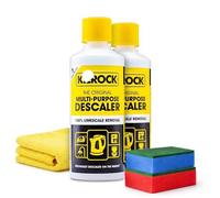 Multi-Purpose Descaler 400ml (Pack of 2) - Powerful Limescale Remover for Kettles, Coffee Machines, Showers & Taps | Fast-Acting Hard Water Cleaner | Includes Sponge & Microfibre Cloth