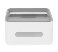 Multi-purpose Desktop Storage Case with Remote-control Holder and Tissue Box, Pp Material with Multiple Grids for Organizing Small Items and Phone, for Home and Dormitory Use