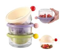 Multi Purpose Drain Basket, 3 PCS Double Layer Vegetable Strainer Basket Fruit Salad Washing Basket Collapsible Colander for Small Kitchen (3PCS Mix Colors)